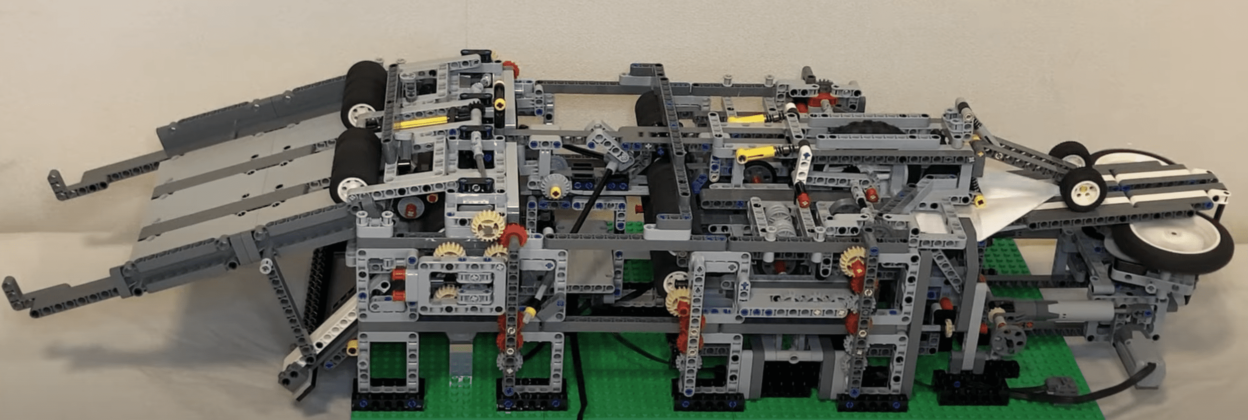 Lego Technics paper airplane machine